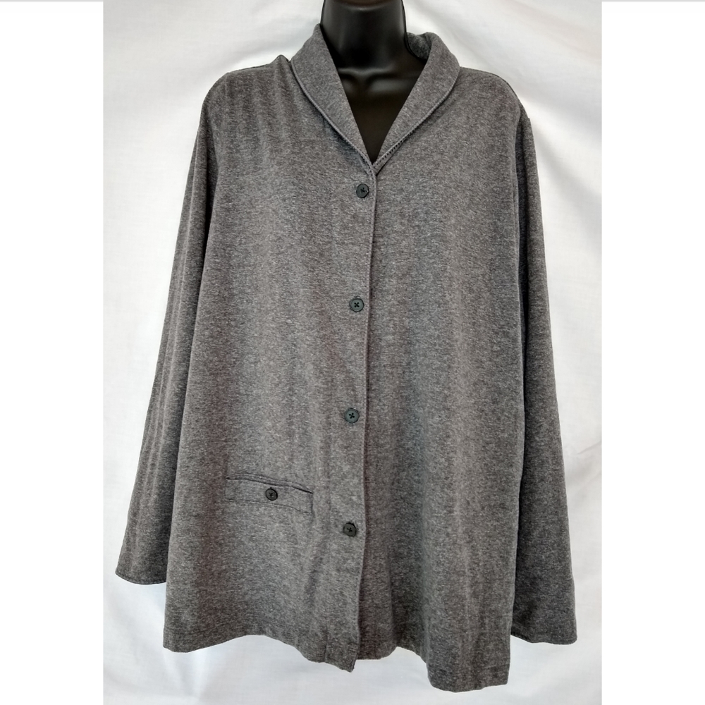 L.L.Bean Grey Travelers Cardigan